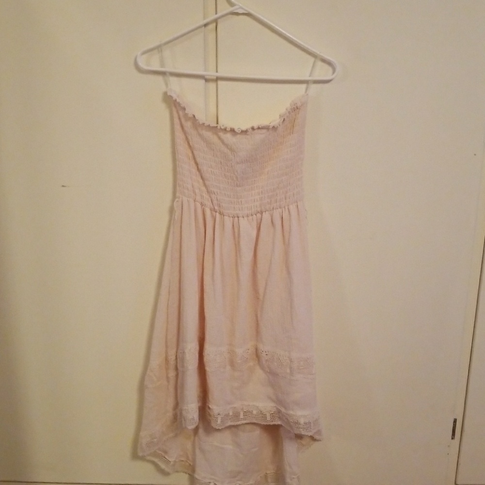 Cream high-low Dress